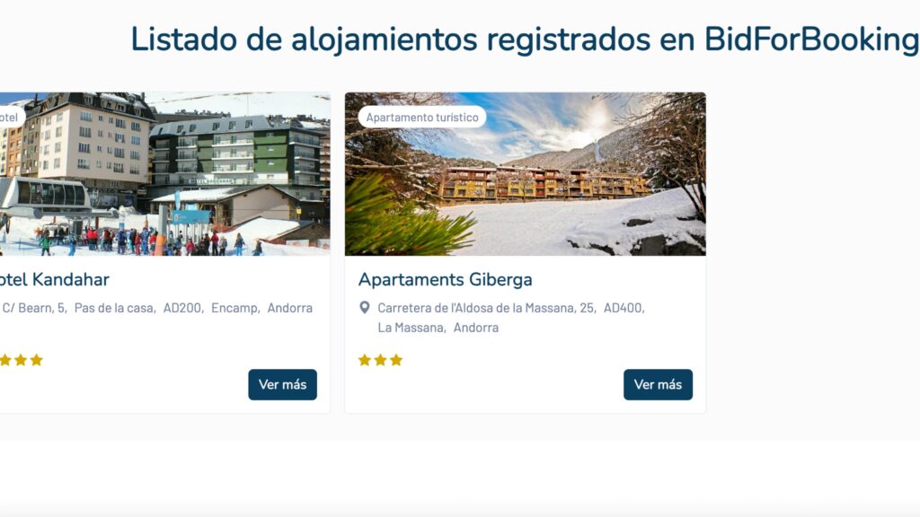 Alojamientos BidForBooking